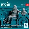 RESKIT RSF48-0084 Female driver for US NAVY A/S32A-49 Deck Tractor (scene 1) (1 pcs) (3D Printed) 1/48